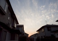 夕阳的城镇图片