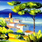 油画风景家居三联画（二）图片