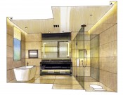 北京富力湾手绘透视图G3图片