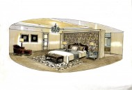 梁志天室内手绘图片