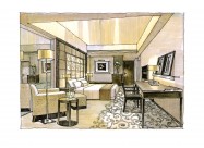 快速表现室内手绘作品图片