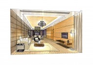 北京马甸公寓室内手绘图片