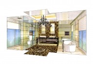 中山華發庄園二期室内手绘图片