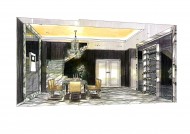 成都河畔新世界大深化透视手绘图片