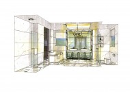 成都河畔新世界大深化透视手绘图片