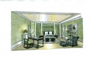 比华丽山别墅室内设计手绘图片