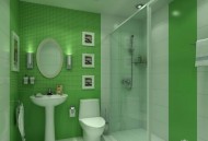 淡雅绿色卫生间设计图片