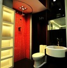 热情红色系卫生间设计图片