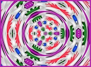 扩散的圆形花纹背景图片