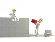 3D小人砌墙盖房图片（500px小图）