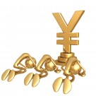 高清金色3D小人与金钱图片