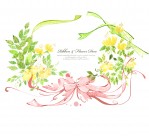 手绘丝带边框素材图片