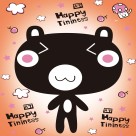 清爽卡通三联画图片