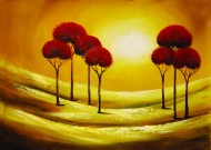 抽象风景油画图片