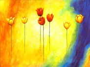 抽象风景油画图片