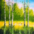 风景三联油画图片大全