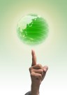 手和地球图片