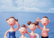 温馨家庭玩偶情景图片