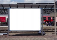 户外空白广告牌图片