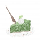 抹茶味道甜品甜点插画图片