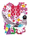 双喜剪纸图片