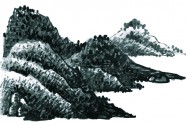 国画山石图片