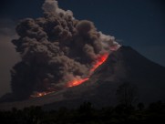 火山爆发的场面图片