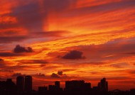 夕阳下的云彩图片大全