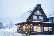 日本白川乡雪景风景图片