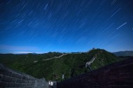 河北金山岭长城夜空图片
