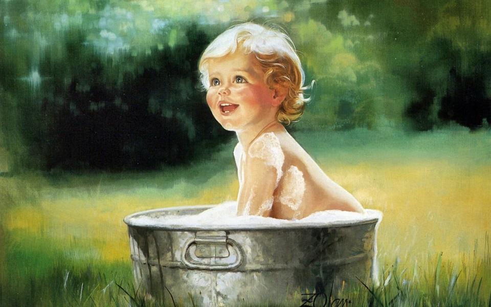 人体油画图片 小孩油画图片大全