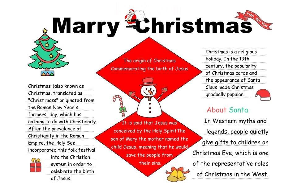 圣诞节手抄报图片大全