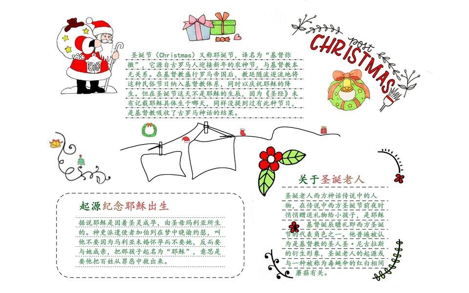 圣诞节手抄报图片大全