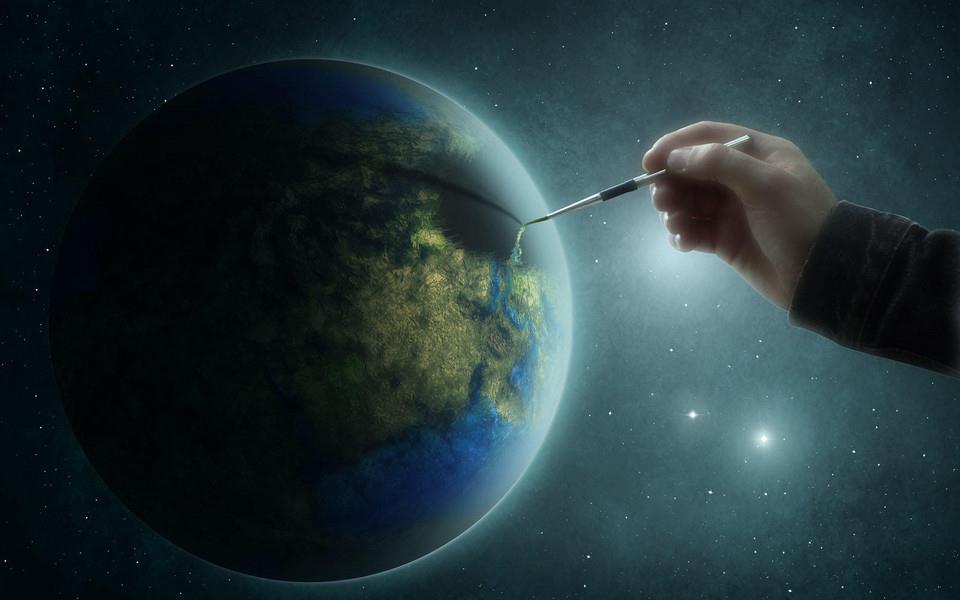 创意星球美景设计高清图片