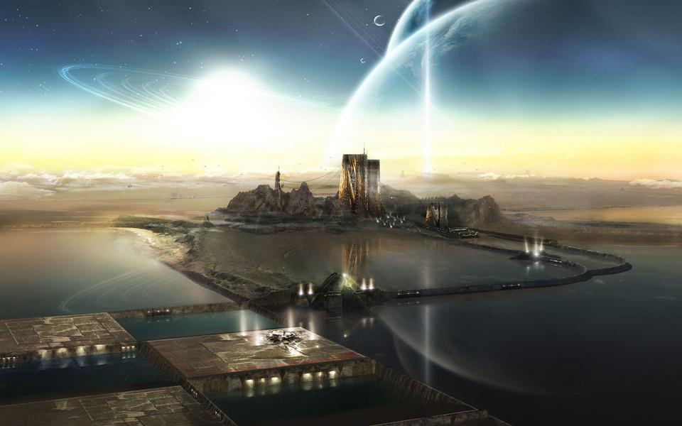 创意星球美景设计高清图片