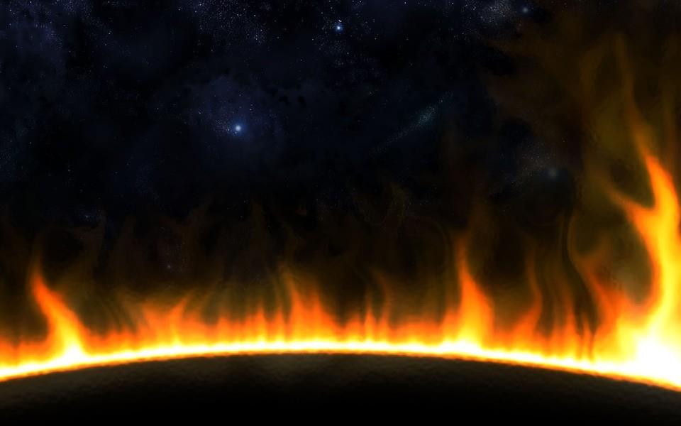 火元素科幻背景图片