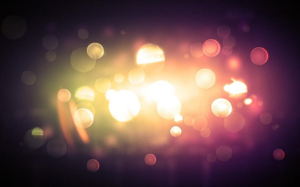 朦胧灯光闪烁背景图片