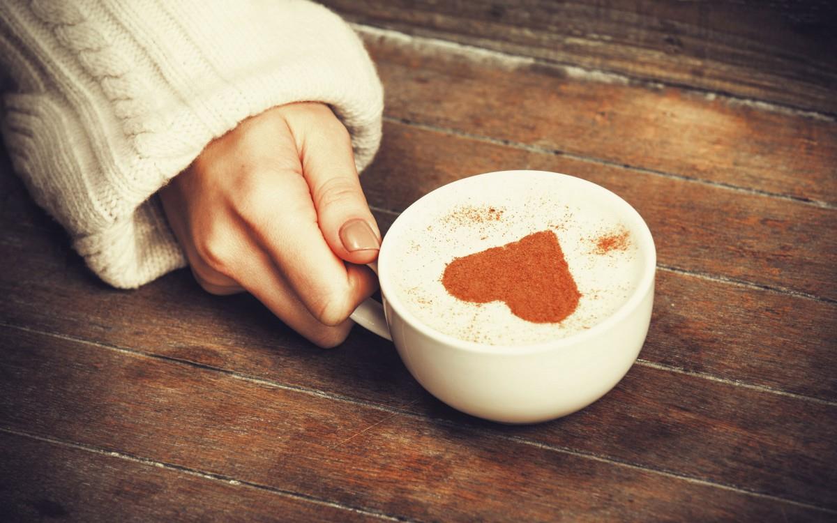 情侣心形图案咖啡图片大全