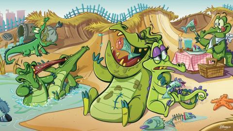 鳄鱼小顽皮爱洗澡游戏图片