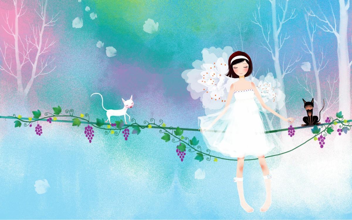 画儿晴天少女图片大全