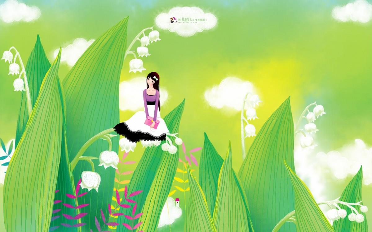 画儿晴天少女图片大全