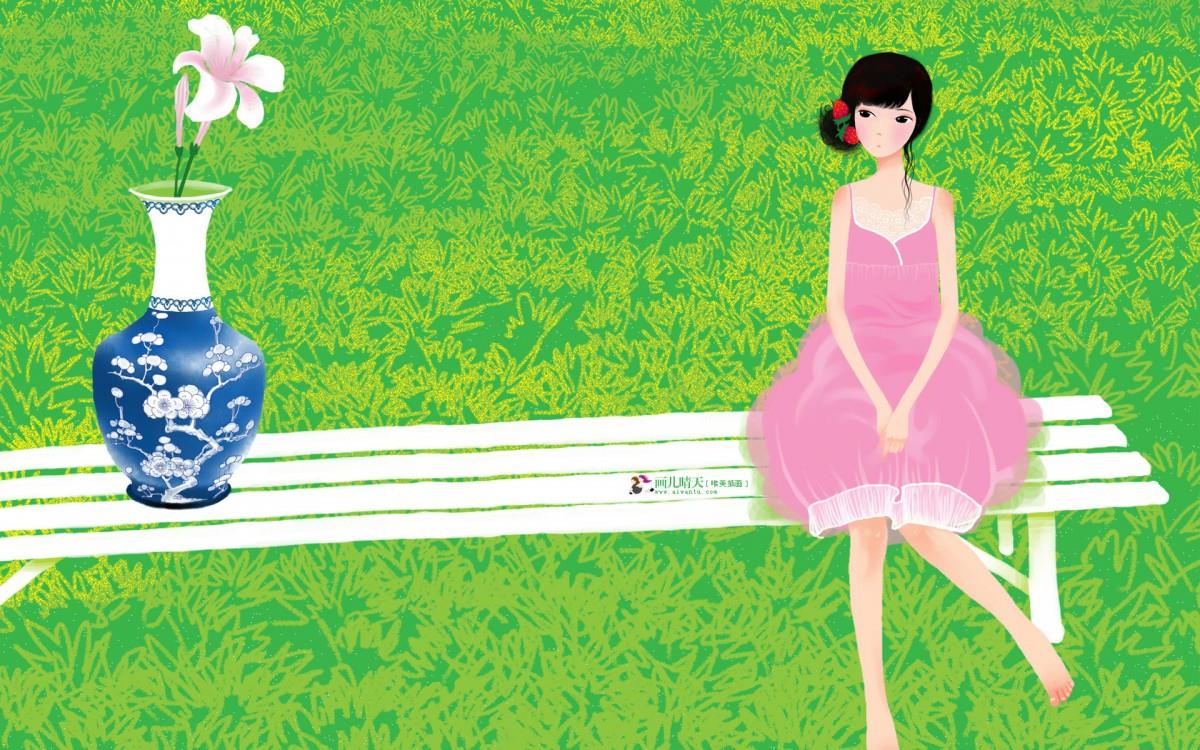 画儿晴天少女图片大全