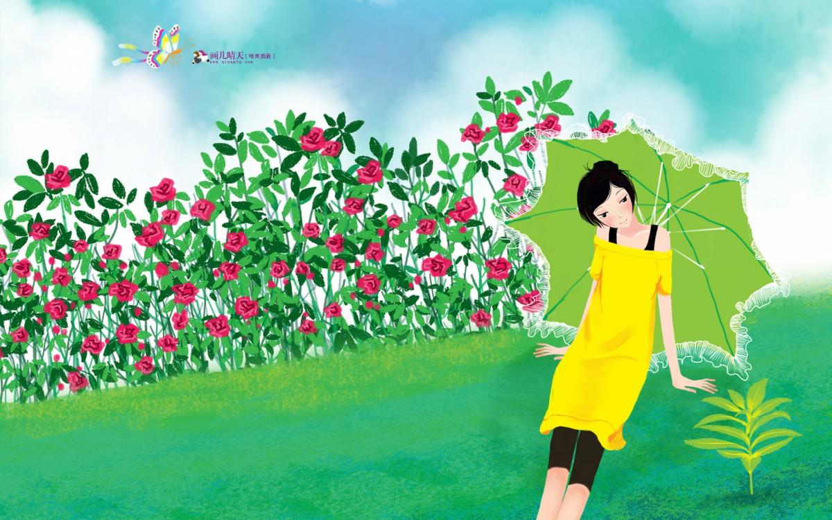 画儿晴天少女图片大全