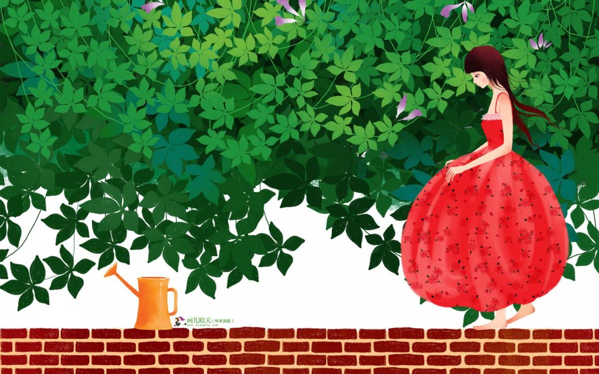 画儿晴天少女图片大全