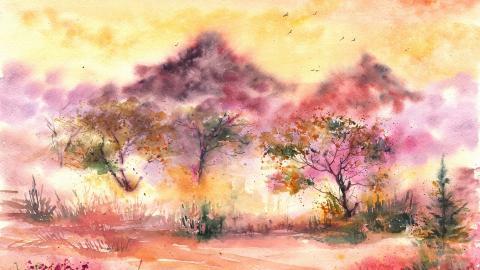 好看的水彩画图片