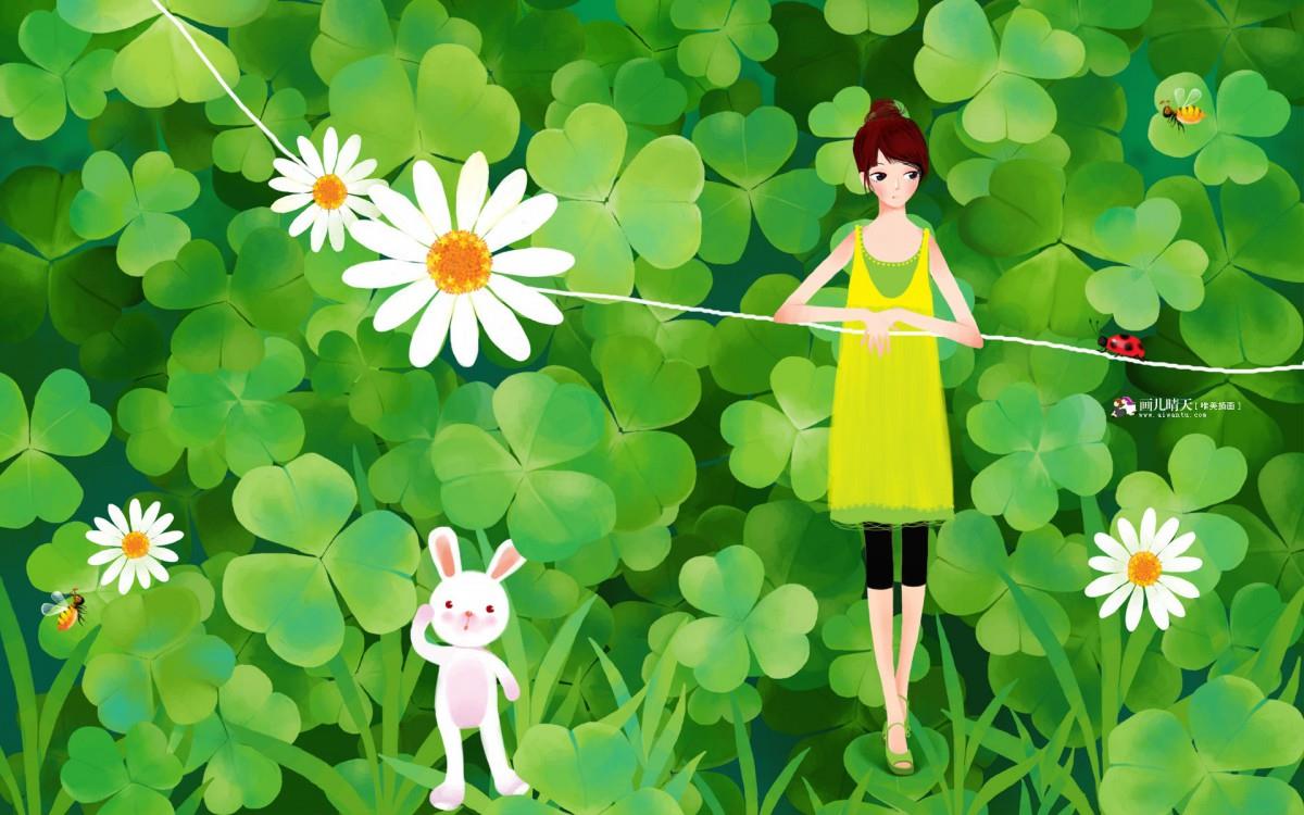 画儿晴天少女图片大全