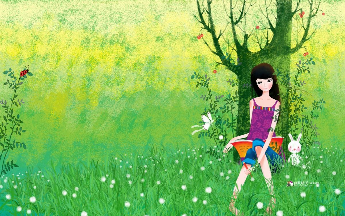 画儿晴天少女图片大全