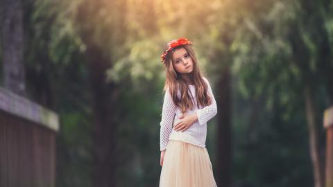 森林系女孩图片