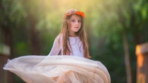 森林系女孩图片