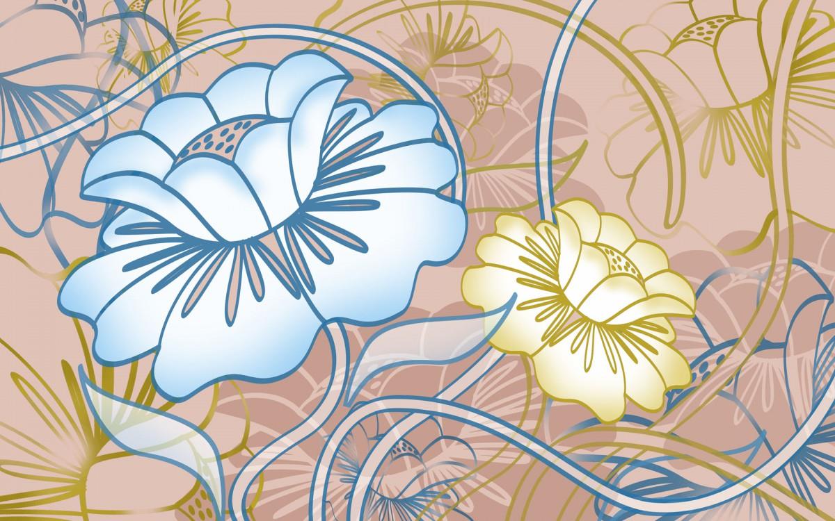 手绘鲜花图案图片